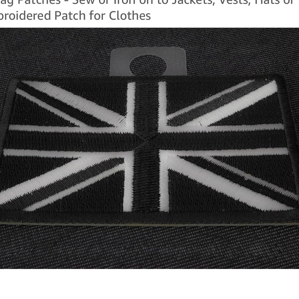 5 UK Flag Patches - Sew or Iron on to Jackets, Vests, Hats or Bags